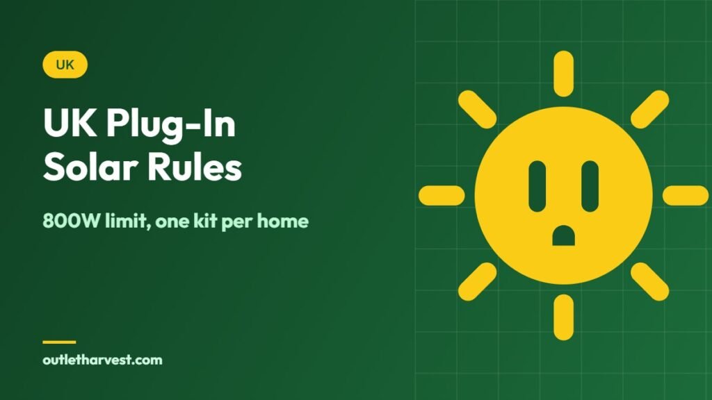 UK plug-in solar rules: 800W limit and one kit per home